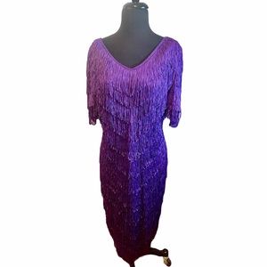❤️Purple flapper dress *retro* size XL